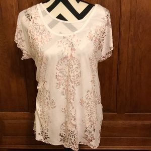 Testament sheer tee with cami lining.